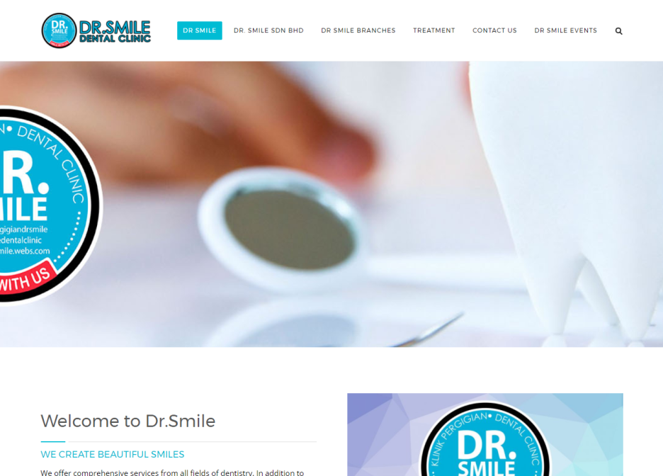 Dr Smile Dental Clinic Website