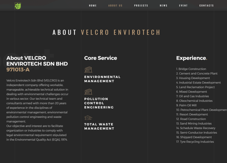 Velcro Group Malaysia Website